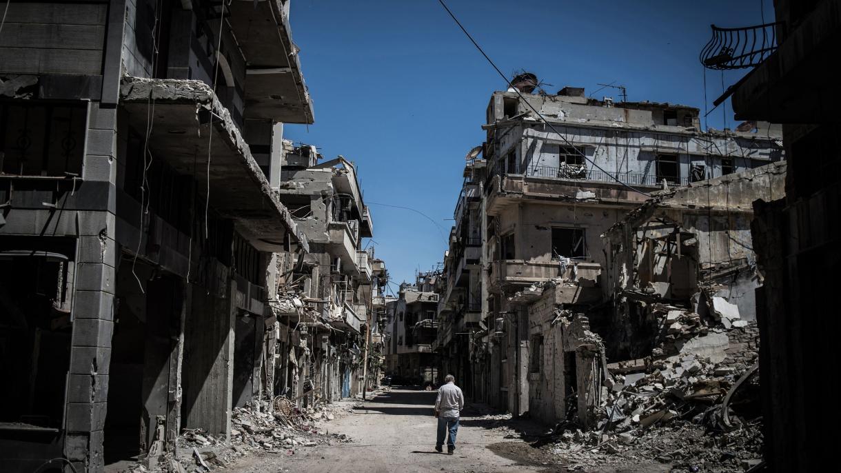 Die zerstörte syrische Stadt Homs im vergangenen Sommer.