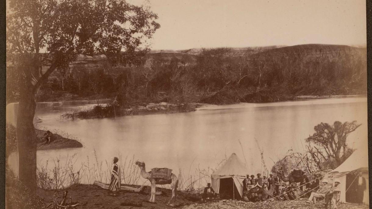 Félix Bonfils (1831–1885), Der Jordan bei Jericho, Palästina, um 1875