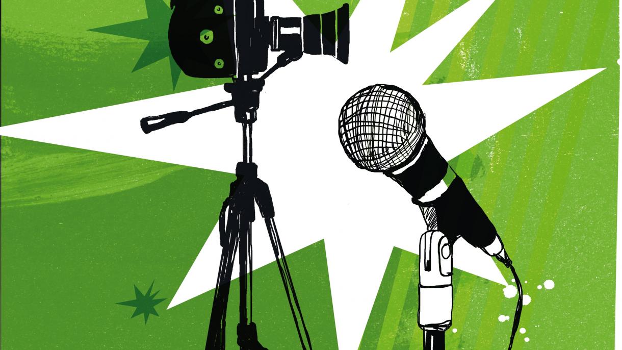 Bild von einer Kamera und einem Mikrofon