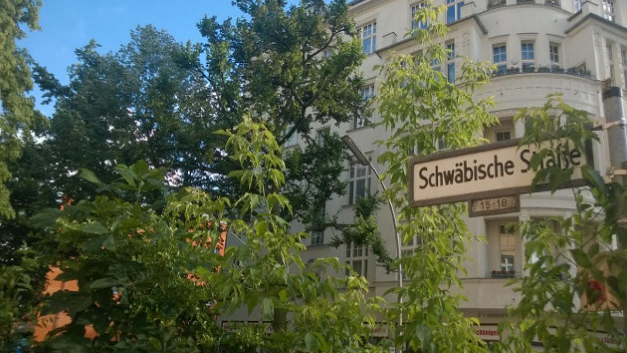 Straßenschild Schwäbische Straße